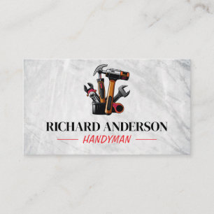 Carte De Visite Outil Handyman Moderne Outils Accueil Service d'am