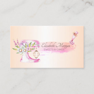 Carte De Visite Outil mélangeur de pâtisserie élégant Sac de tuyau