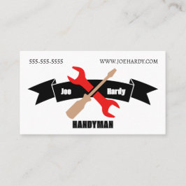 Carte De Visite Outil traversé et bannière Entrepreneur Handyman