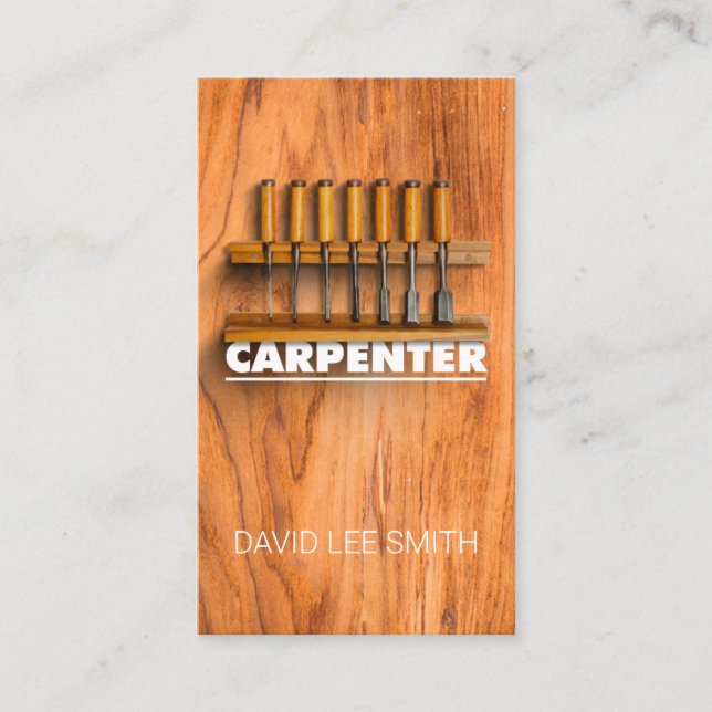 Carte De Visite Outils Carpenter professionnels (Devant)