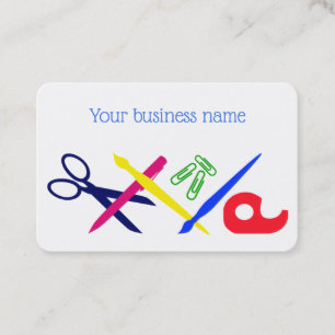 Carte De Visite Outils d'art de l'artisanat, artiste, enseignant