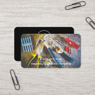 Carte De Visite Outils de charpentier constructeur professionnel m