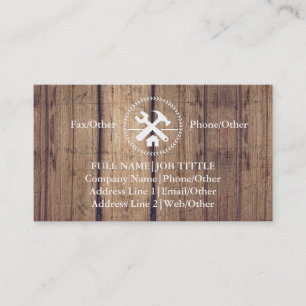 Carte De Visite Outils de charpentier de construction professionne