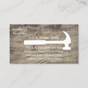 Carte De Visite Outils de charpentier pour les constructeurs profe
