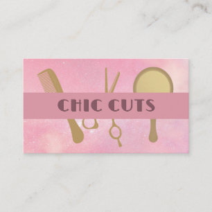 Carte De Visite Outils de coiffure Style de beauté du salon