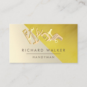 Carte De Visite Outils de construction Handyman Gold Parties scint