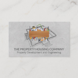 Carte De Visite Outils de construction   Plan directeur