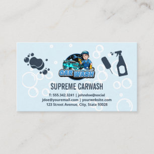 Carte De Visite Outils de lavage et de nettoyage de voiture de spo