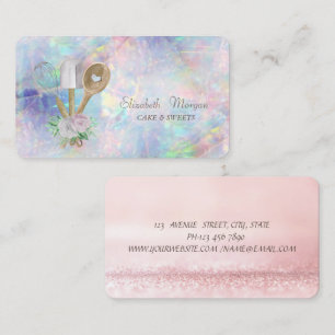 Carte De Visite Outils de main pour pâtisserie de boulangerie holo