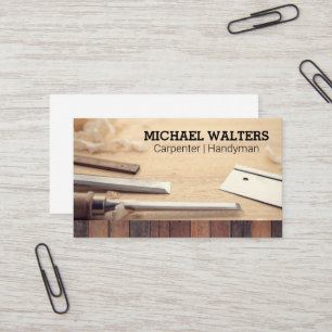 Carte De Visite Outils de menuiserie   Bois   Handyman