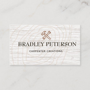 Carte De Visite Outils de menuisier bricoleur de construction mode