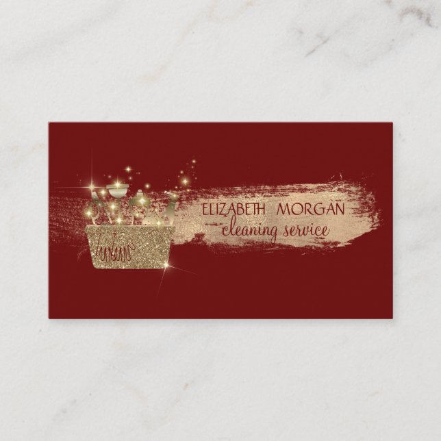 Carte De Visite Outils de nettoyage de Parties scintillant d'or Pi (Devant)