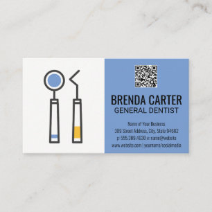 Carte De Visite Outils de nettoyage des dents dentaires   Code d'a