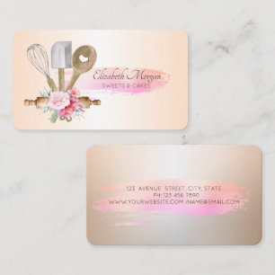 Carte De Visite Outils de pâtisserie de boulangerie à coup de pinc