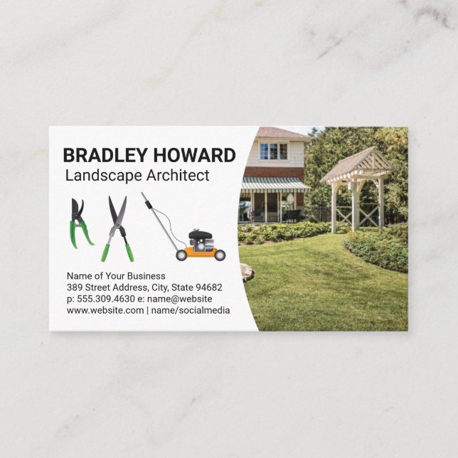 Carte De Visite Outils de paysage | Jardin Gard Lawn (Devant)