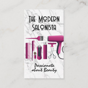 Carte De Visite Outils de salon de cheveux   Beauté