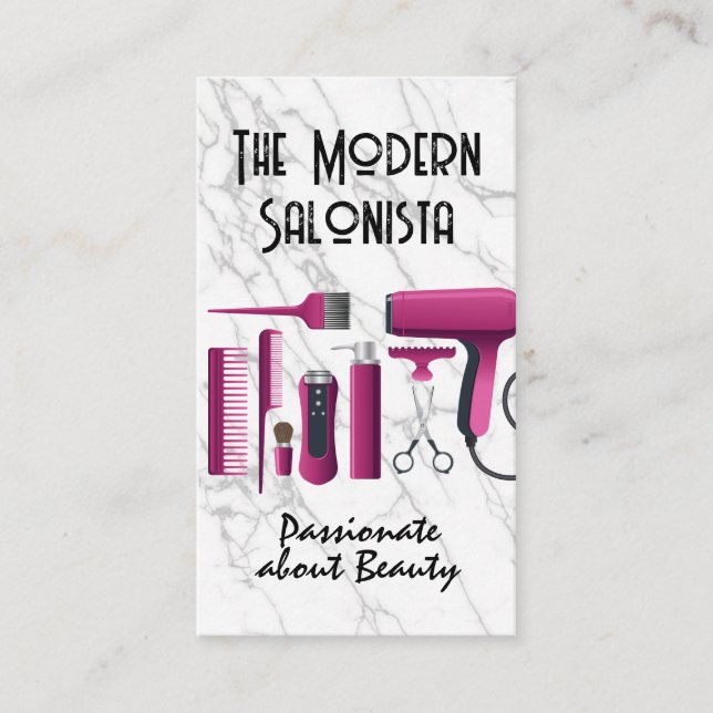 Carte De Visite Outils de salon de cheveux | Beauté (Devant)