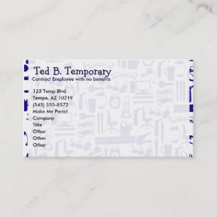 Carte De Visite Outils de travail amusant Art Motif