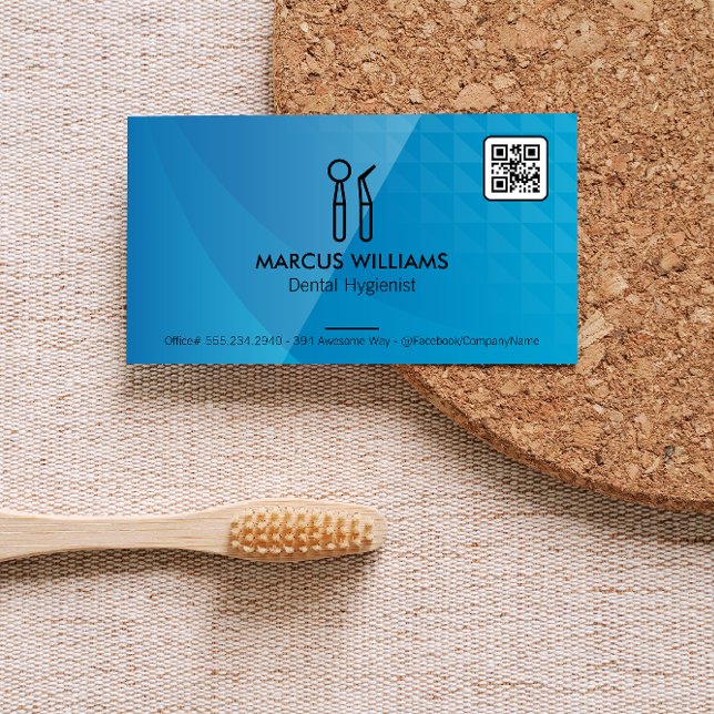 Carte De Visite Outils dentaires | Code QR (Créateur téléchargé)