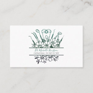 Carte De Visite Outils Dentiste & Floral