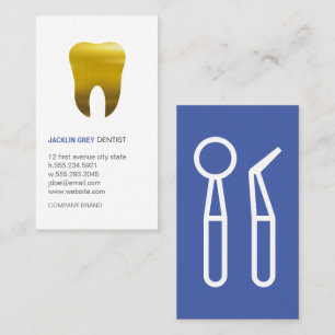 Carte De Visite Outils Dentiste   Gold Tooth