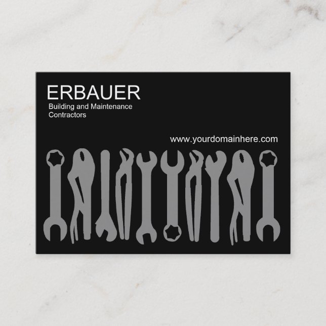 Carte De Visite Outils du commerce (Chubby v2) - Noir (Devant)