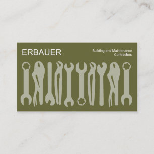 Carte De Visite Outils du commerce - Nuances d'olive 666633
