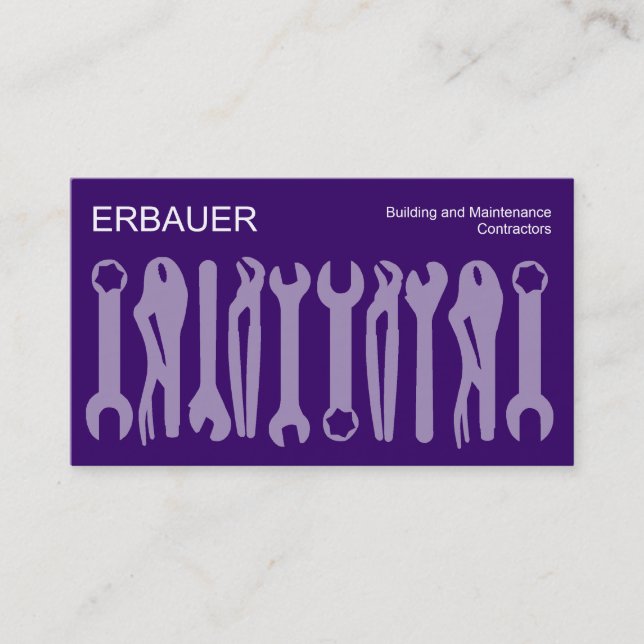 Carte De Visite Outils du commerce - Tons de pourpre (Devant)