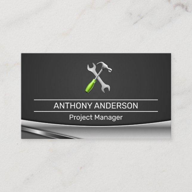 Carte De Visite Outils du marteau à clé | Menuiserie (Devant)