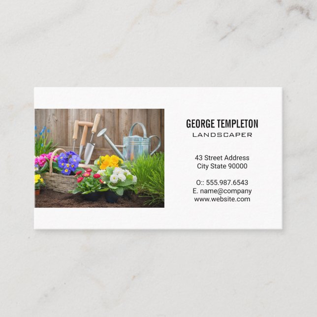 Carte De Visite Outils et fournitures de jardinage (Devant)