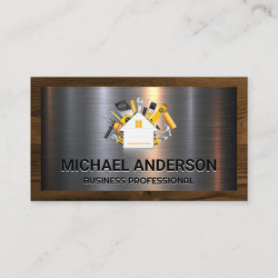 Carte De Visite Outils main de construction   Métal aluminium   Bo