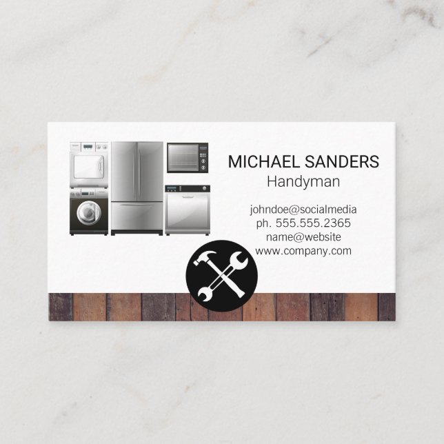Carte De Visite Outils matériels | Appliances (Devant)