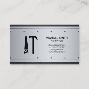 Carte De Visite Outils matériels   Rivets en métal handyman