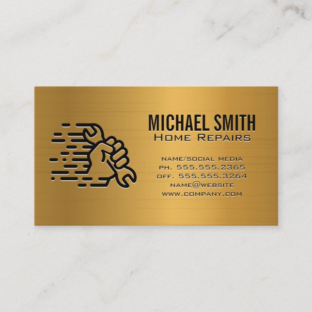 Carte De Visite Outils matériels | Une clé à main (Devant)