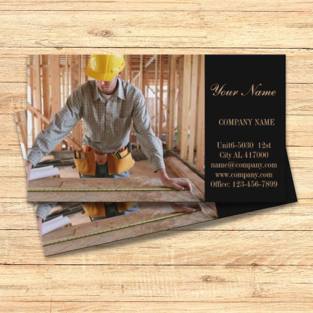 Carte De Visite Outils mécaniques Construction menuisier menuiseri (Mechanical Tools Construction Carpentry carpenter Business Card)