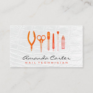 Carte De Visite Outils ongles manicuristes   Arrière - plan en cui