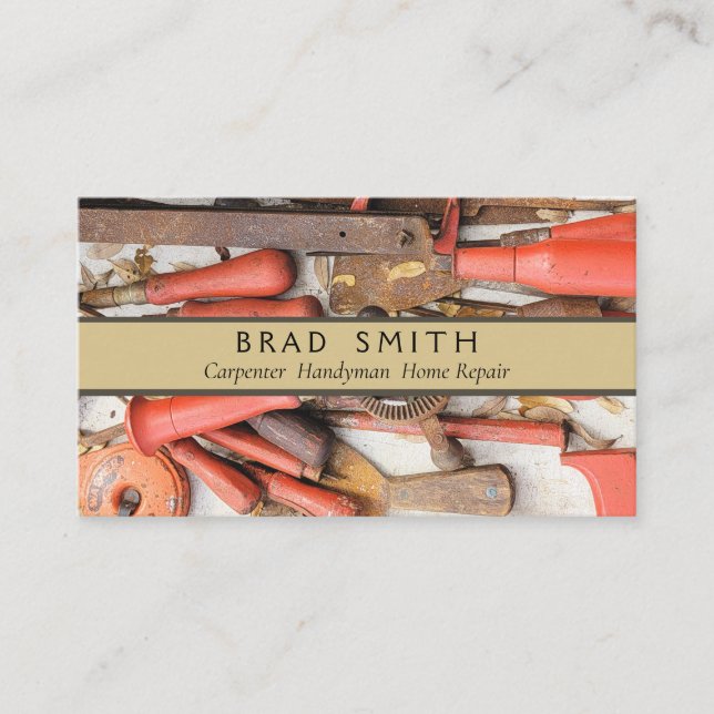 Carte De Visite Outils Outil Russe antique Red Man (Devant)