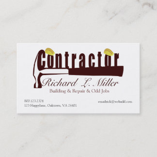 Carte De Visite Outils pour les entrepreneurs en construction