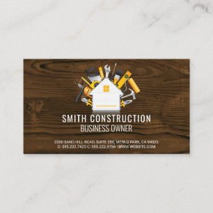 Carte De Visite Ouvrier du bâtiment Outils de réparation à domic