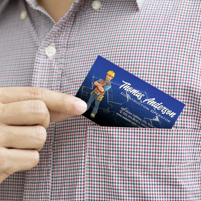 Carte De Visite Ouvrier du bâtiment | Plan directeur (Créateur téléchargé)