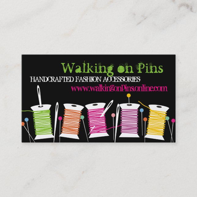 Carte De Visite Ouvrière couturière de couture de goupilles de (Devant)