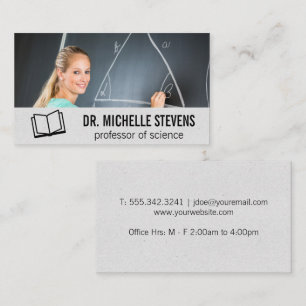 Carte De Visite Ouvrir le logo du livre   Professeur de mathématiq
