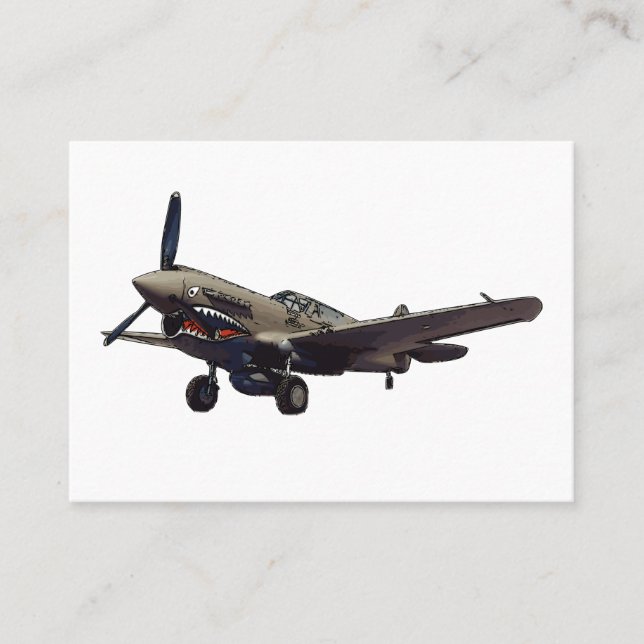 Carte De Visite P-40 Warhawk aircraft Cards (Devant)