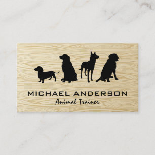 Carte De Visite Pack Canine   Entraînement des chiens   Arrière - 