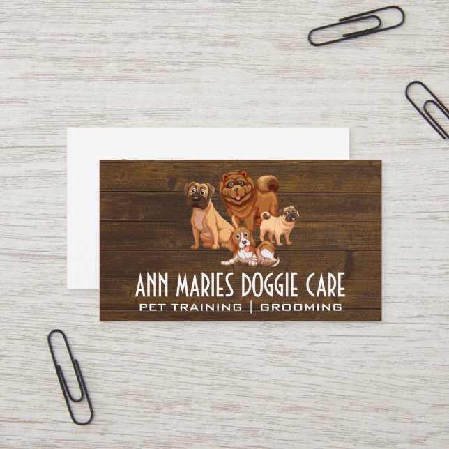 Carte De Visite Pack Canine | Formation et soins Doggie (Devant/Arrière en situation)