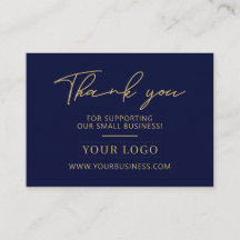 Packaging de logo d'entreprise bleu marine et or M