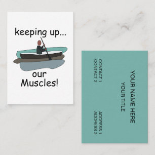 Carte De Visite Pagaie en kayak Maintenir nos muscles Citation drô