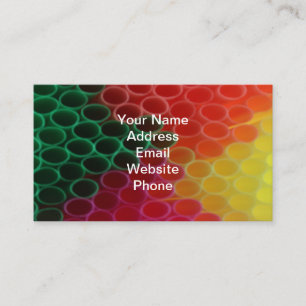 Carte De Visite Pailles en plastique