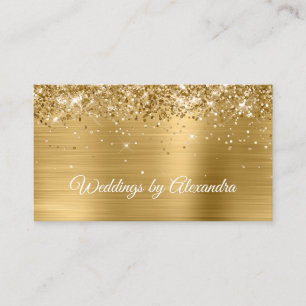 Carte De Visite Pailleté or satiné ombré foil doré scintillant