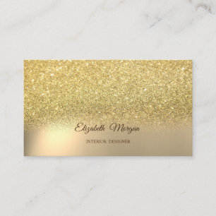 Carte De Visite Paillettes dorées Élégant Professionnel